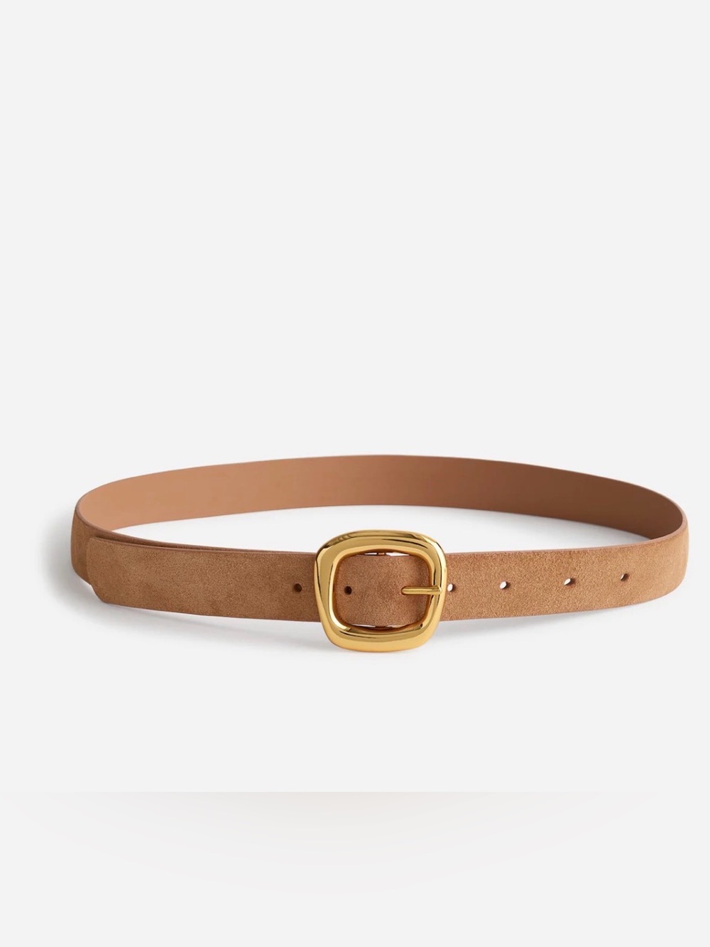 Madewell Sculptural Buckle Belt in Cumin